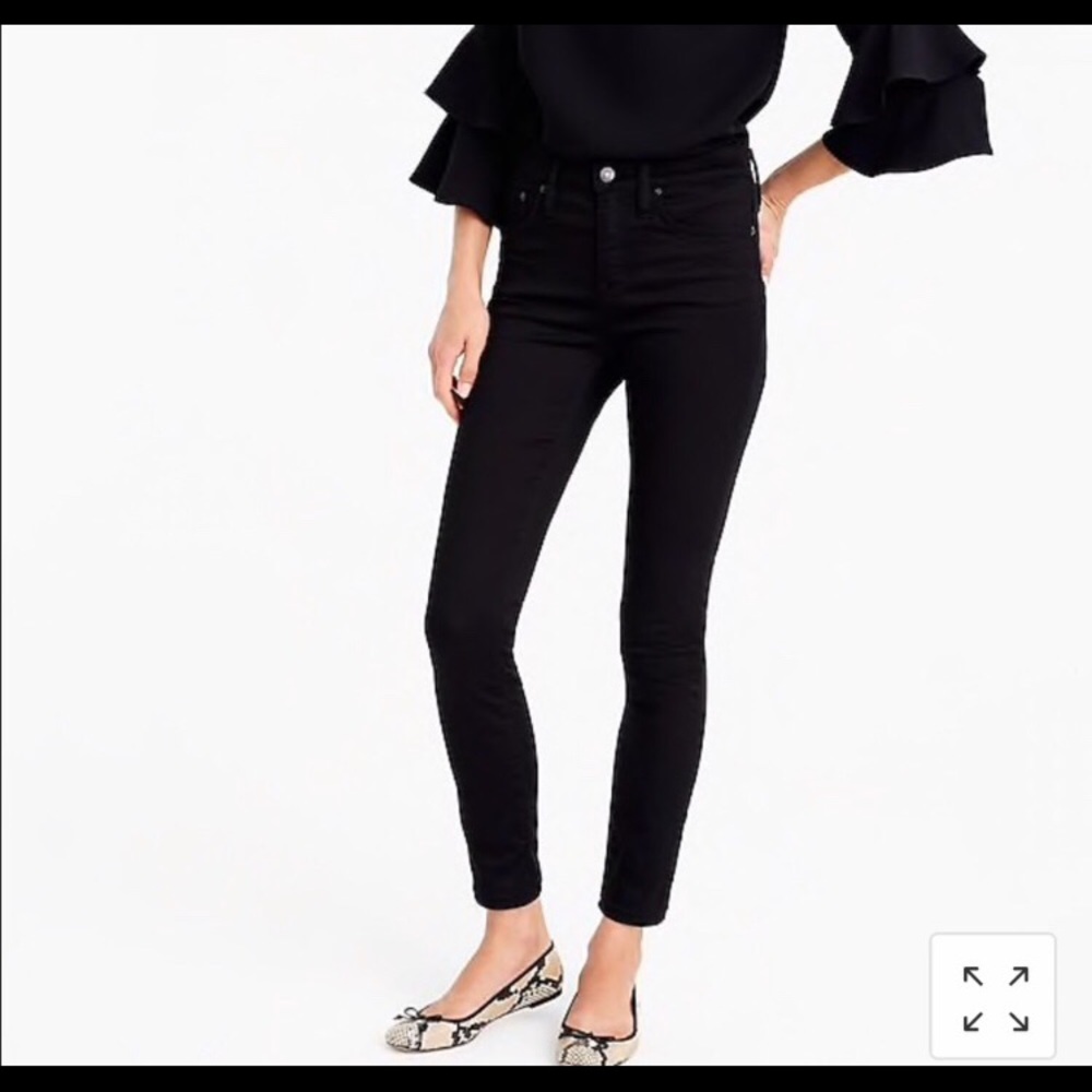 J crew black 28 lookout high rise skinny jeans